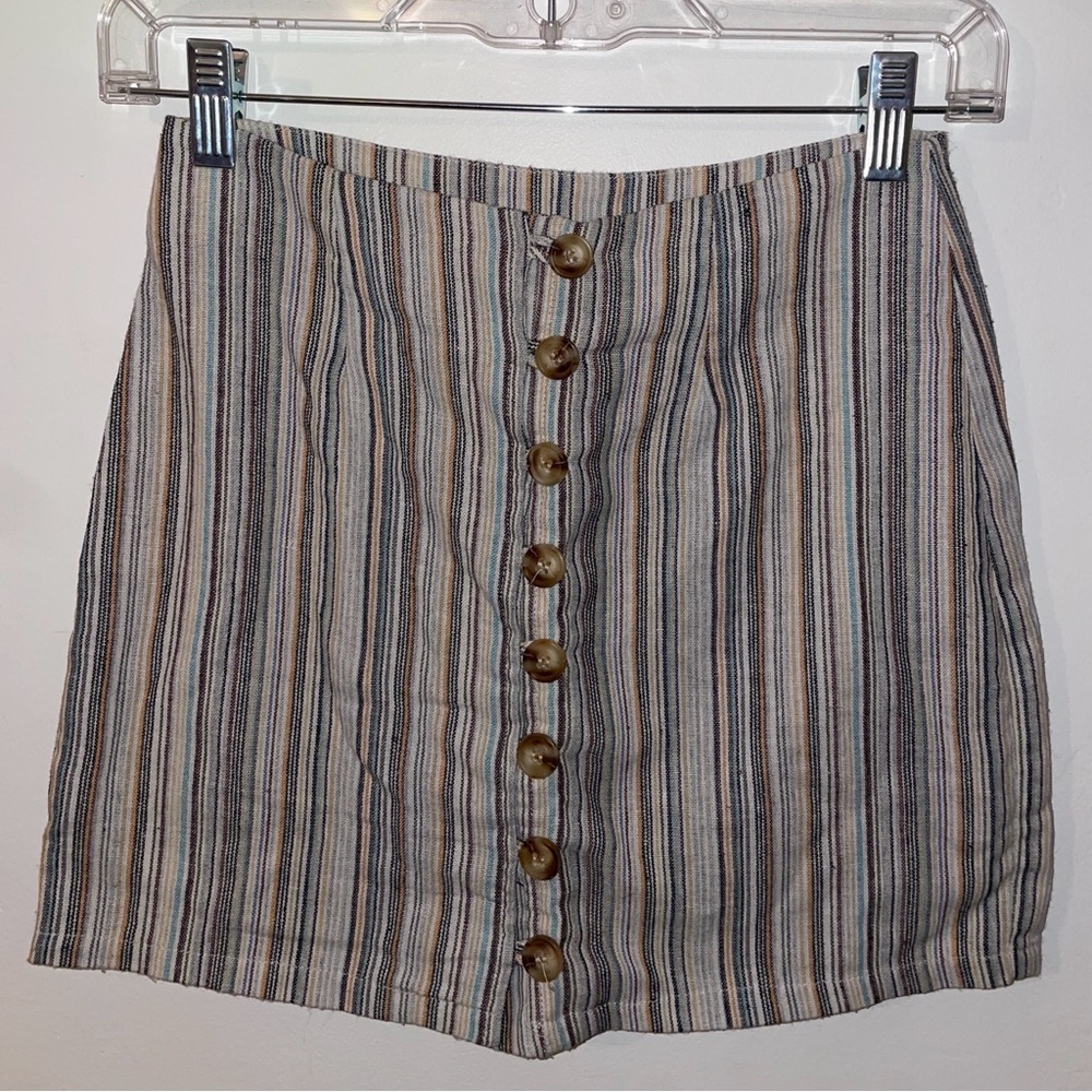 Sky & Sparrow Button-Front Skirt